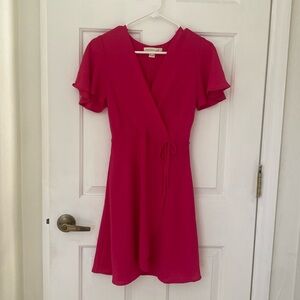 Pink short sleeved dress